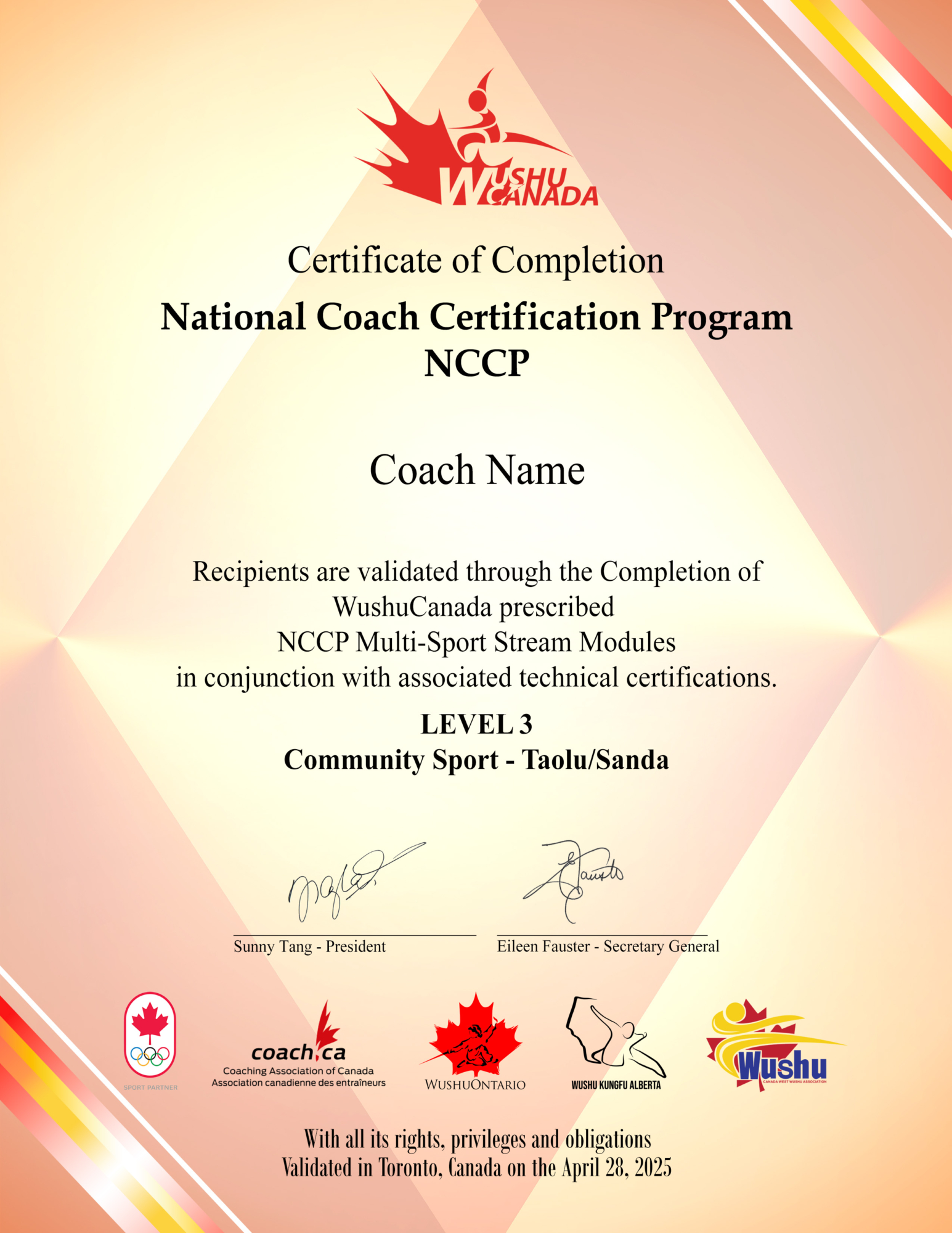 Wushu NCCP